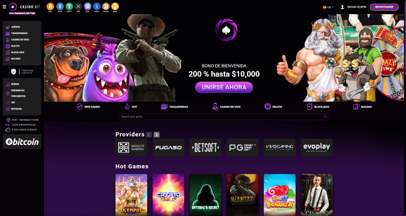 Casinobit.io p&aacute;gina web