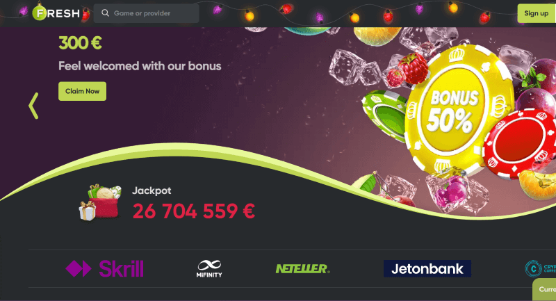 FRESH p&aacute;gina web