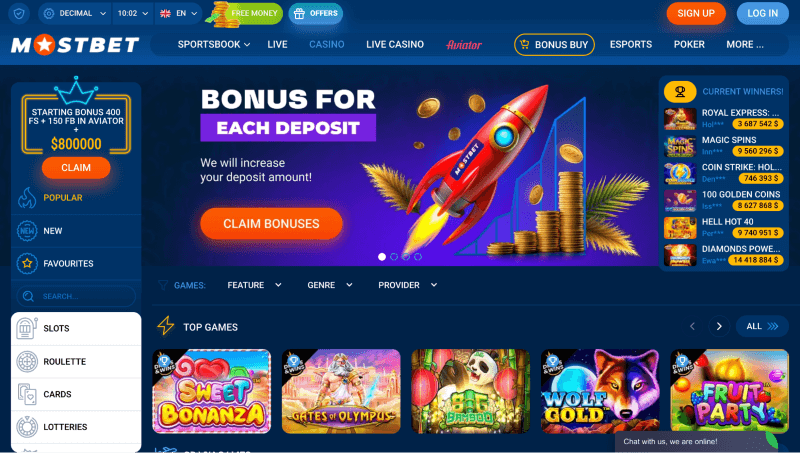 Mostbet p&aacute;gina web