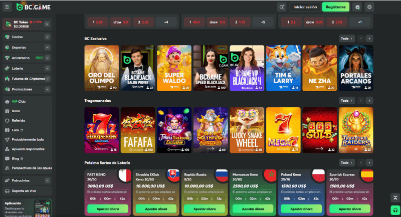 BC Game p&aacute;gina web