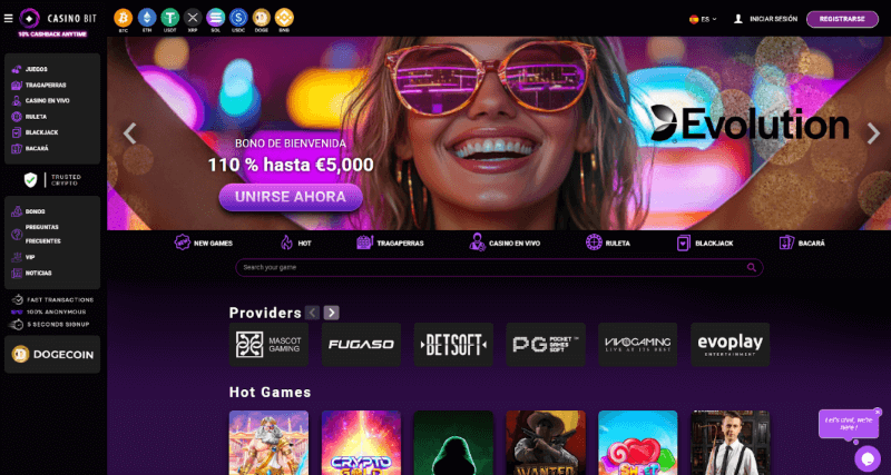 Casinobit.io p&aacute;gina web