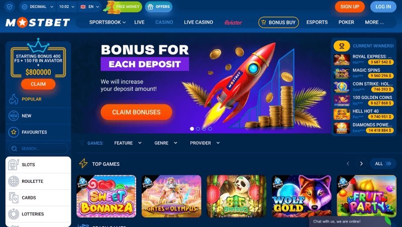 Mostbet p&aacute;gina web