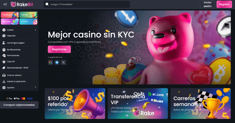 P&aacute;gina Web de Rakebit