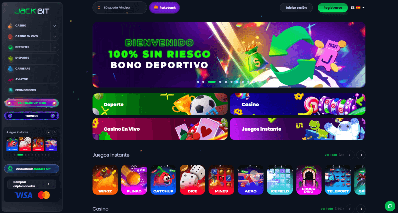 P&aacute;gina Web de Jackbit