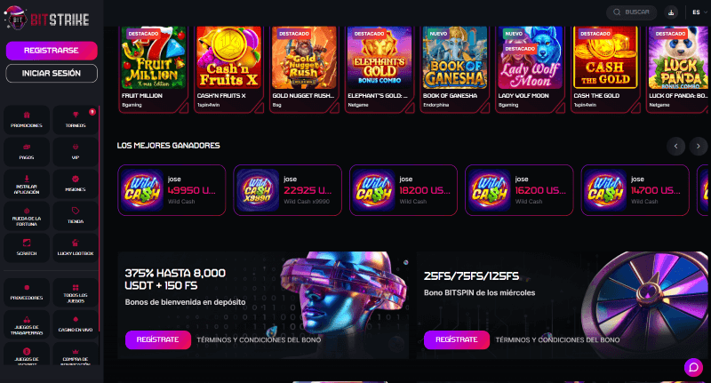 BitStrike página web