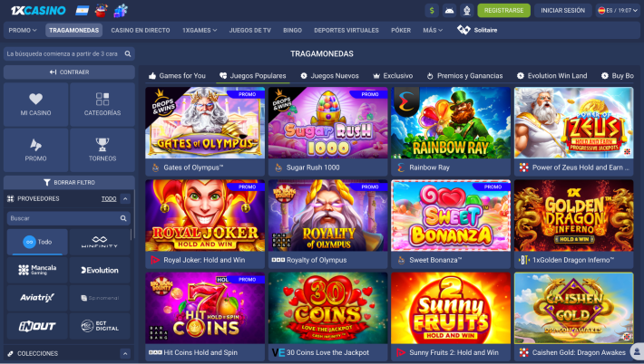 1xCasino p&aacute;gina web