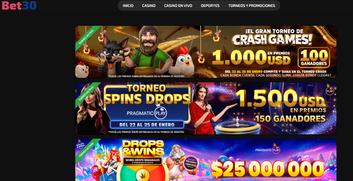 Bet 30 p&aacute;gina web