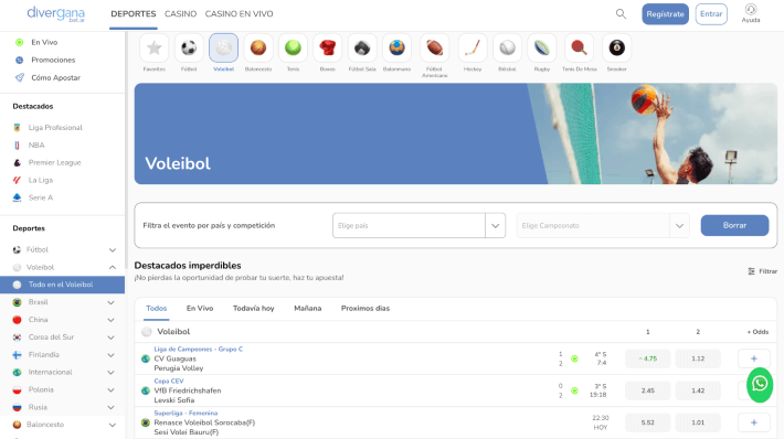 Divergana casino p&aacute;gina web
