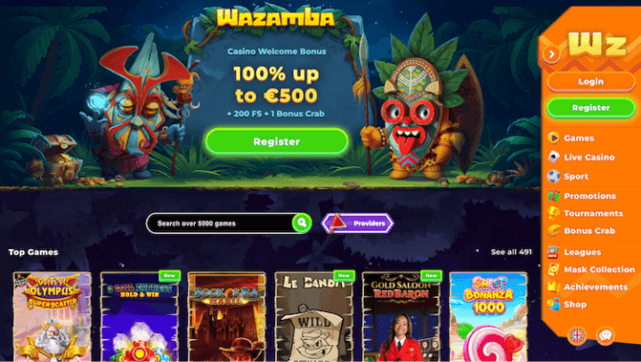 P&aacute;gina Web de Wazamba