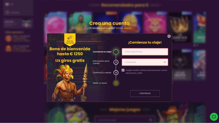 Bizzo Casino p&aacute;gina web