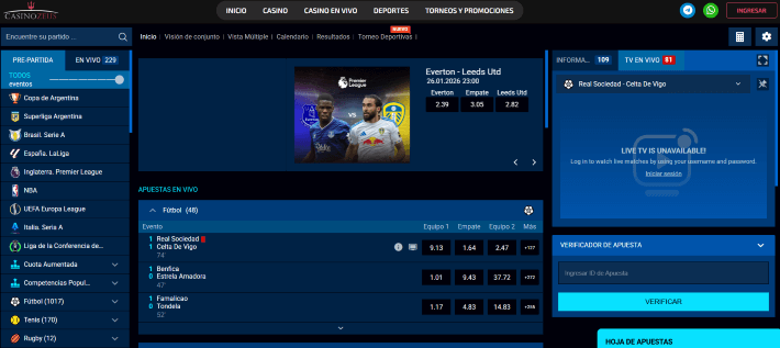 Casino Zeus p&aacute;gina web