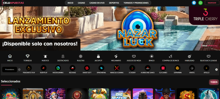 Celu Apuestas p&aacute;gina web