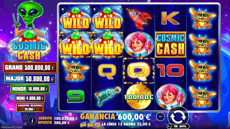 Cosmic Cash página web