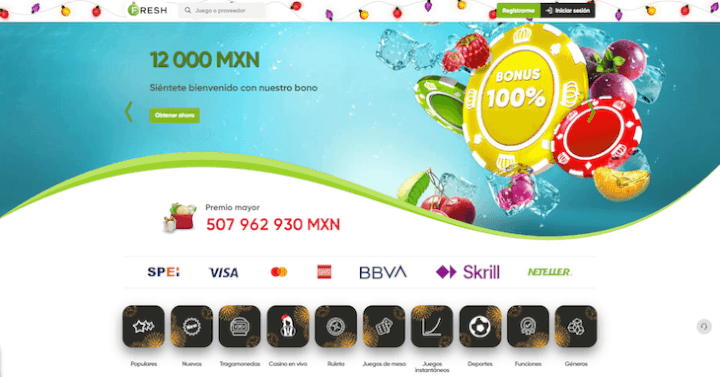 FRESH p&aacute;gina web