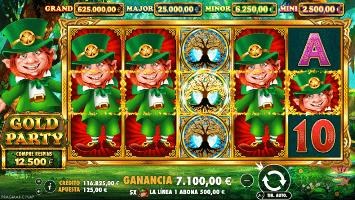 Gold Party p&aacute;gina web