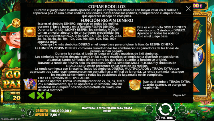 Gold Party p&aacute;gina web