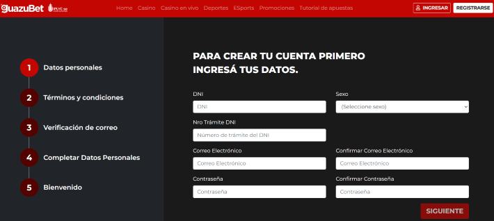 GuazuBet p&aacute;gina web