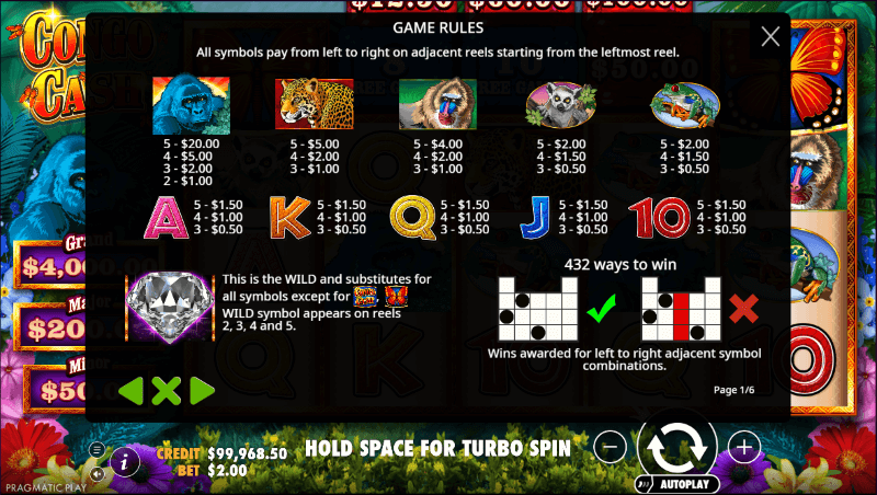 Congo Cash p&aacute;gina web