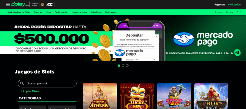 P&aacute;gina web de Bplay