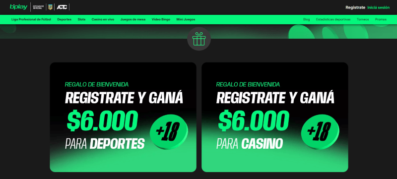 P&aacute;gina web de Bplay 