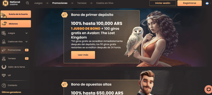National Casino p&aacute;gina web