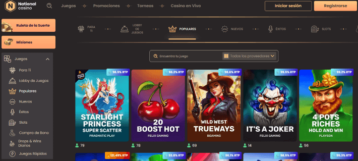 National Casino p&aacute;gina web