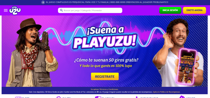 PlayUZU p&aacute;gina web