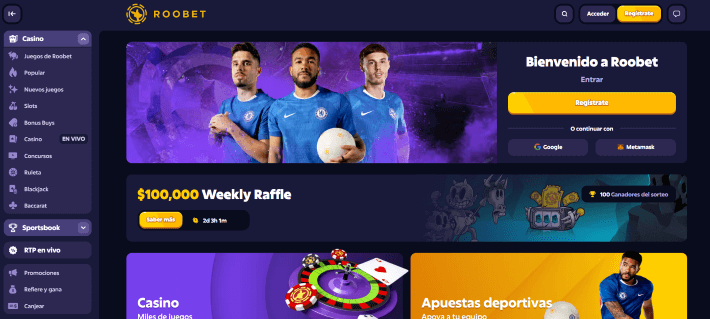 Roobet p&aacute;gina web