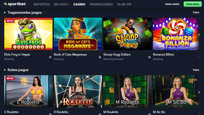 Sportbet p&aacute;gina web