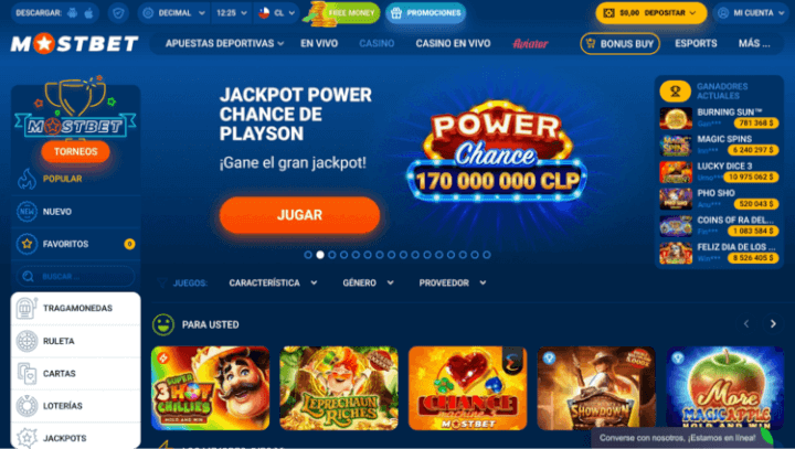 Mostbet p&aacute;gina web