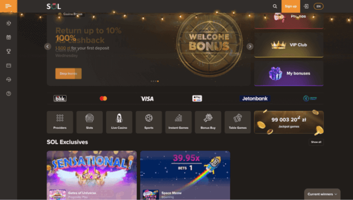 Sol Casino p&aacute;gina web