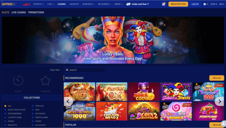 SapphireBet p&aacute;gina web