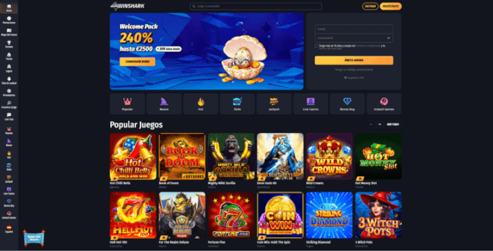 Winshark p&aacute;gina web