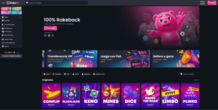 Rakebit p&aacute;gina web