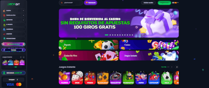 P&aacute;gina Web de Jackbit