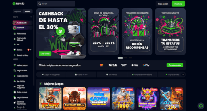 P&aacute;gina Web de Bets.io