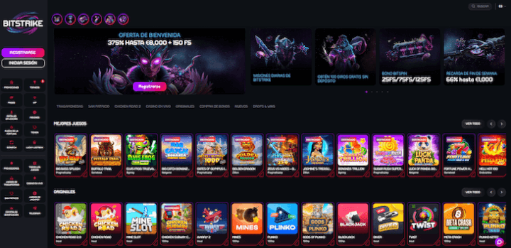 P&aacute;gina Web de BitStrike