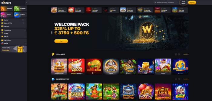 Winhero p&aacute;gina web