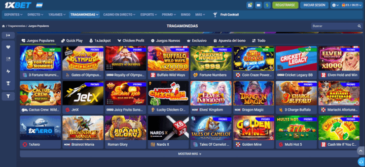 1xBet página web