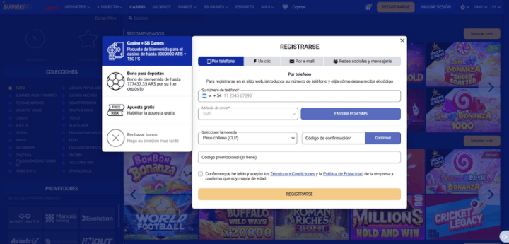 SapphireBet página web