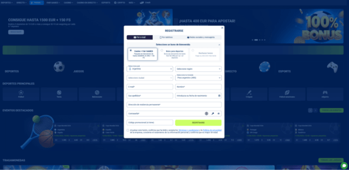 FairPari p&aacute;gina web
