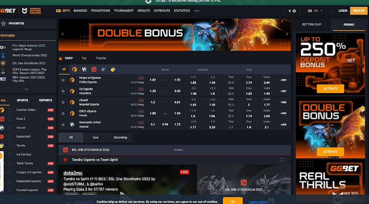 Página web de GG.bet