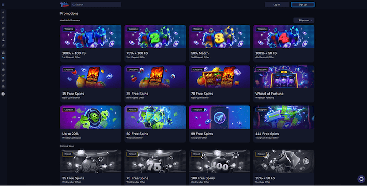 P&aacute;gina web de 7Bit Casino