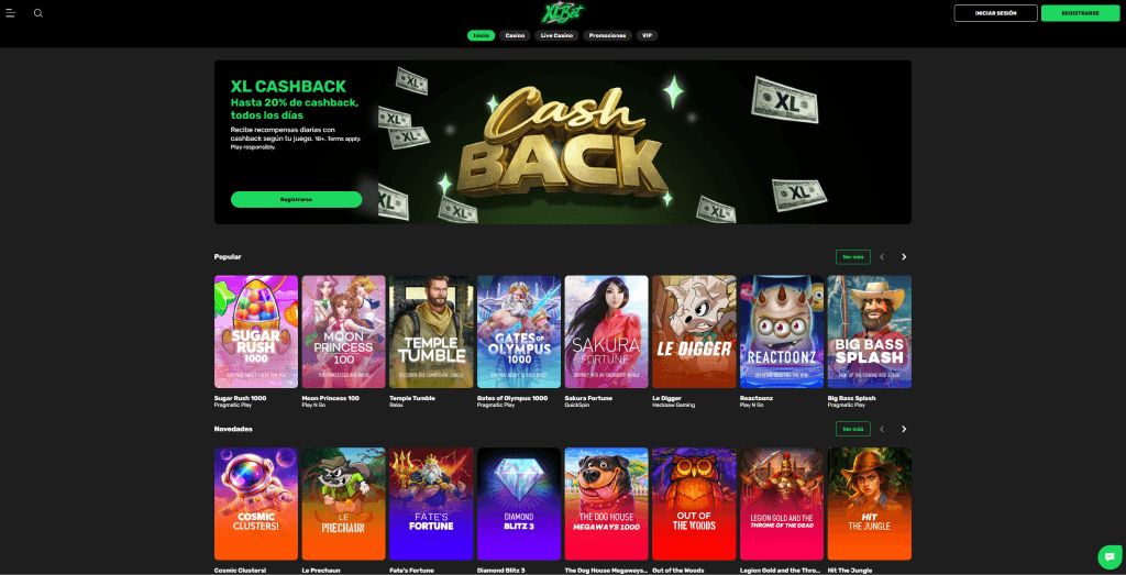 Página web de XLBet