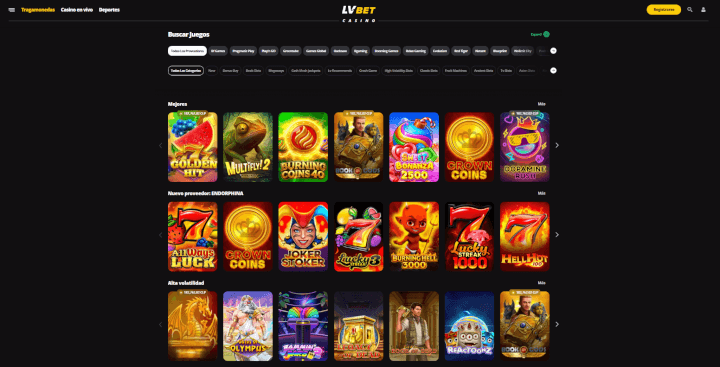 Página web de LV Bet