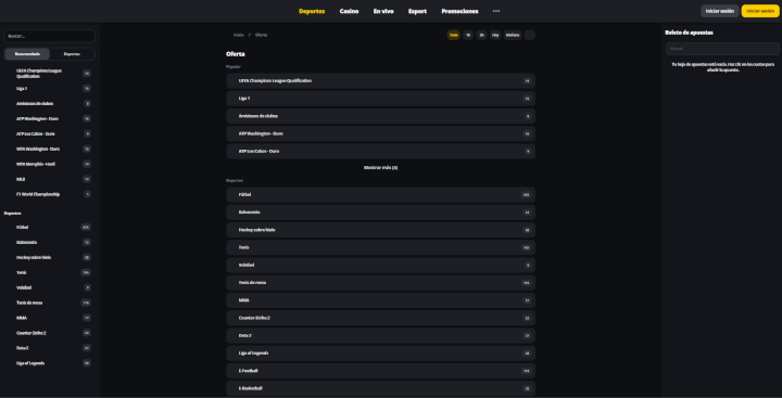 Página web de LV Bet