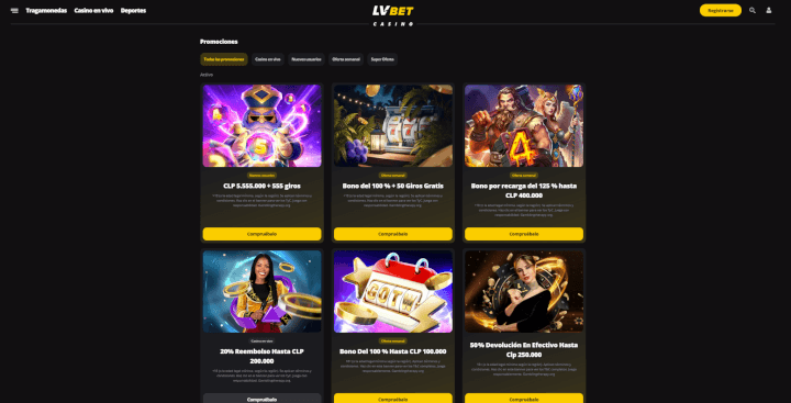 Página web de LV Bet