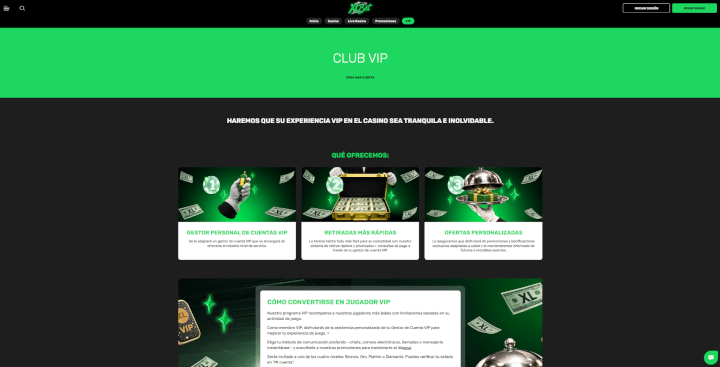 Página web de XLBet