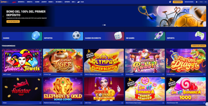 Sitio web de SapphireBet