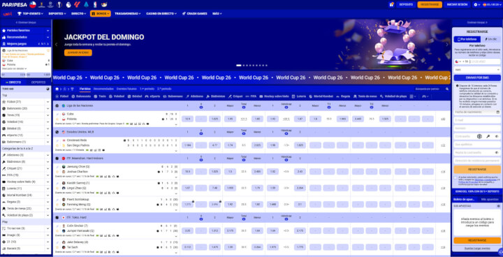 Sitio web de Paripesa